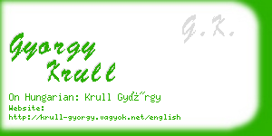 gyorgy krull business card